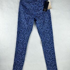 CALIA by Carrie Underwood Velvet Morning Cobalt Blue Black Animal Print Leggings